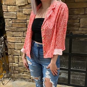 NWT Nasty Gal Neon Button Up